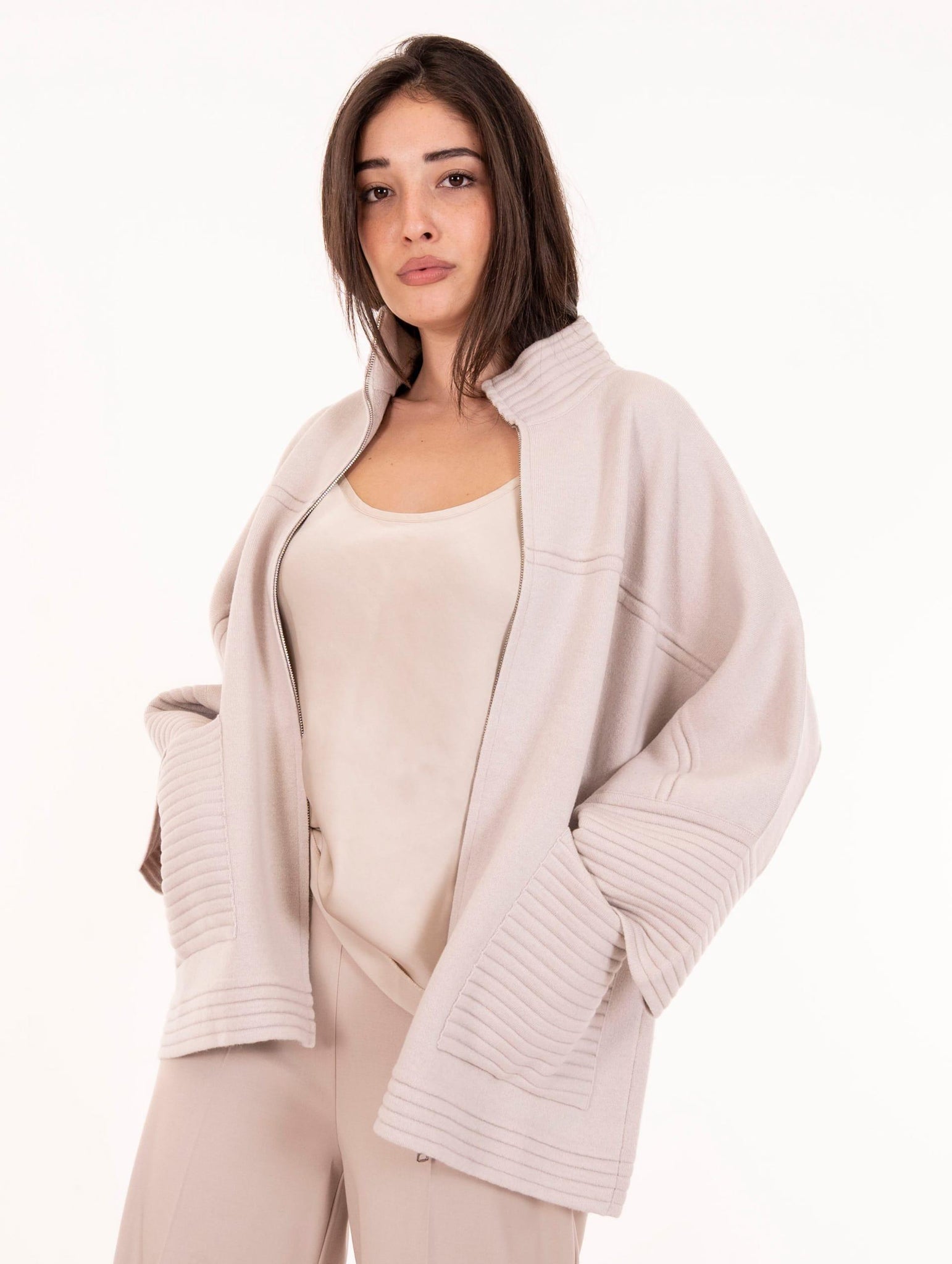 Cappa D.Exterior in Lana Cachemire Double Gesso 611317GESS D.EXTERIOR