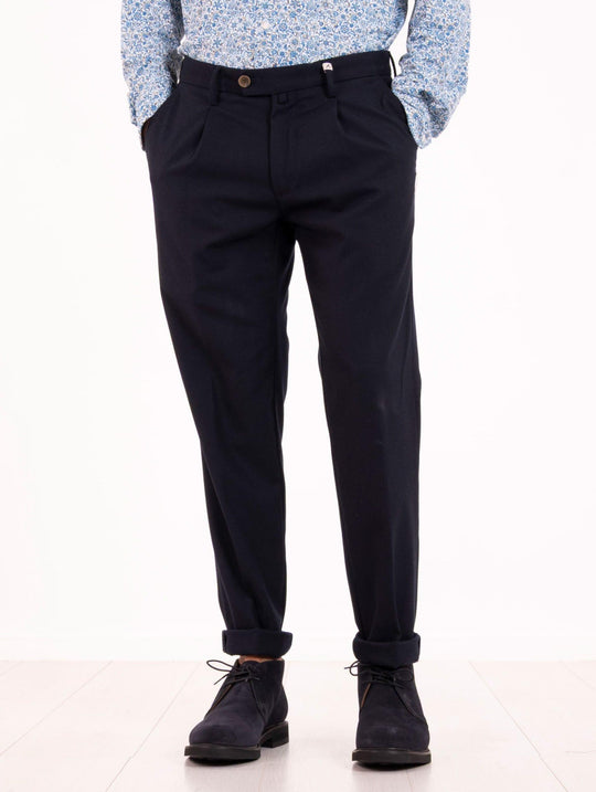 Pantalone Myths in Misto Viscosa Blu