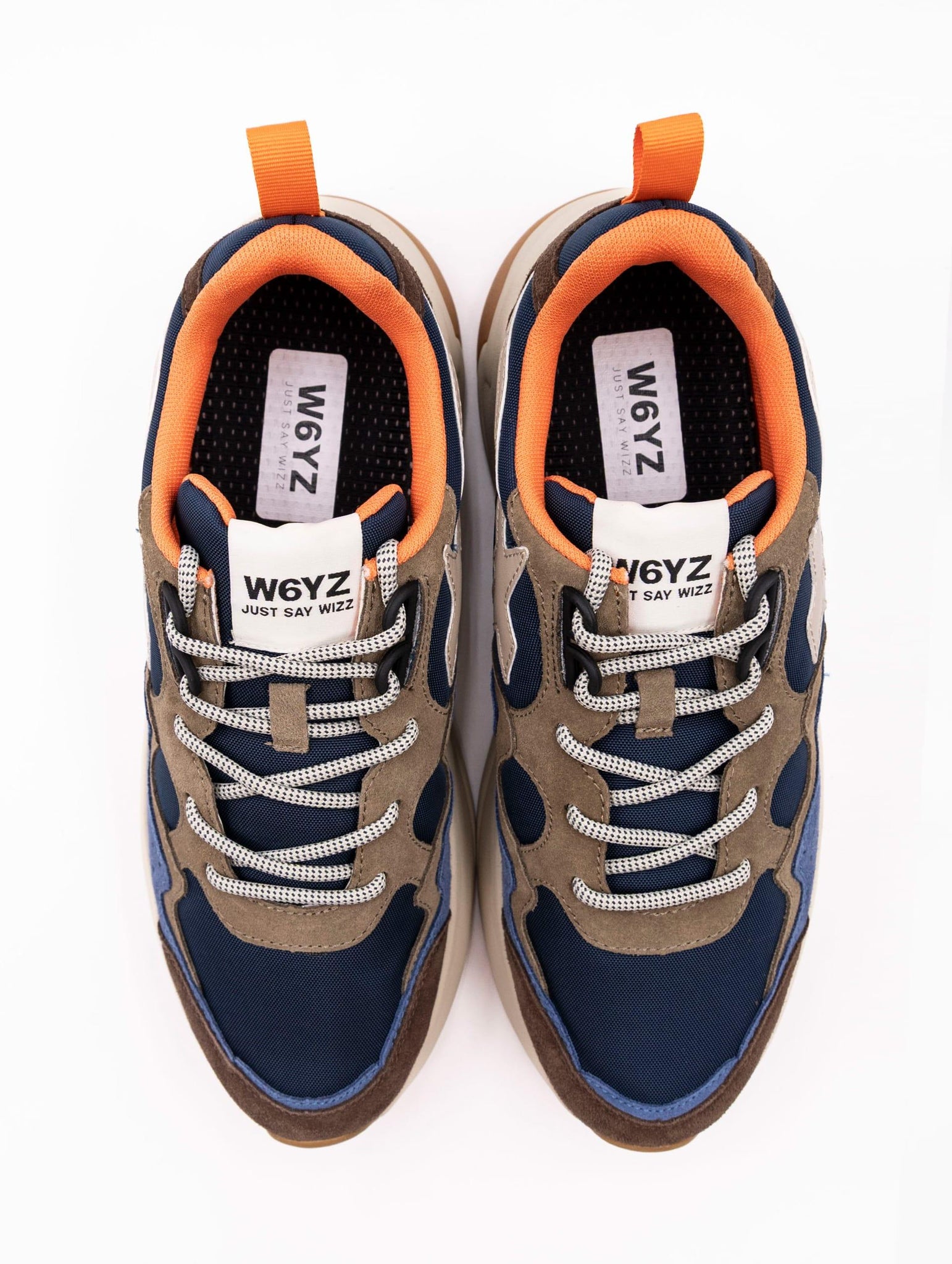 Sneakers Flick W6YZ in Tessuto Tecnico e Suede Navy e Tortora FLICK-MSUEDE/NYLON W6YZ