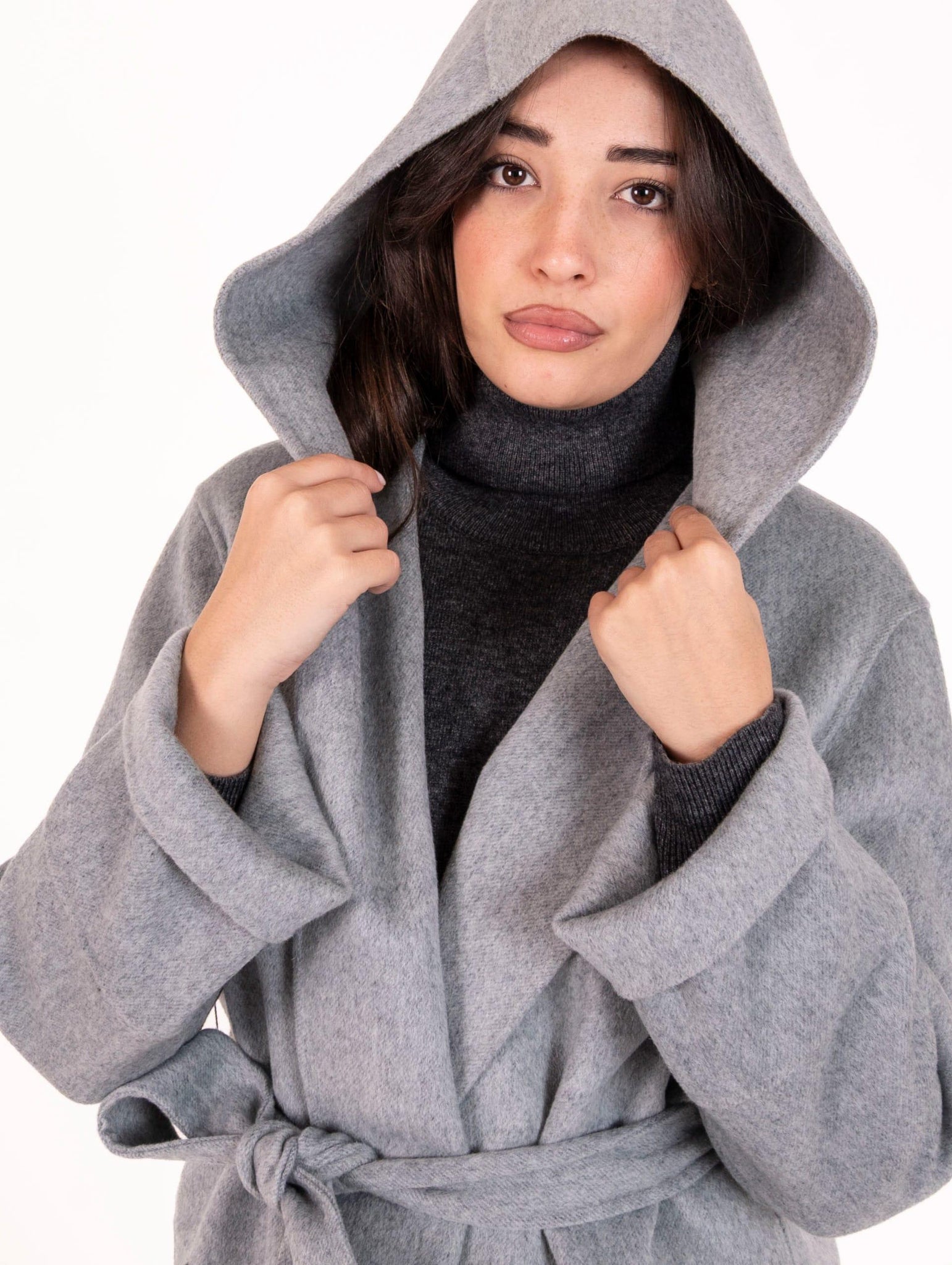 Cappotto Fourstroke con Cintura in Lana Double Polvere 5236DOUBLEPERLA Four Stroke