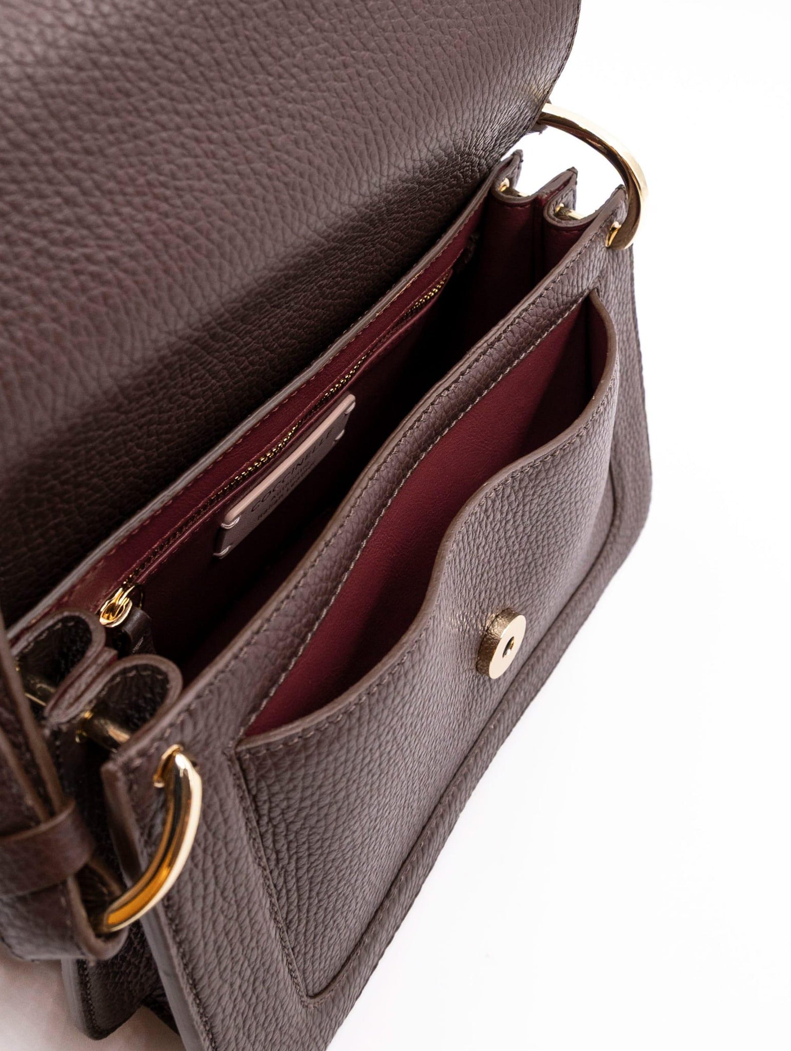 Borsa C-Me Coccinelle in Pelle Martellata Marrone E1SSL180201W20 Coccinelle