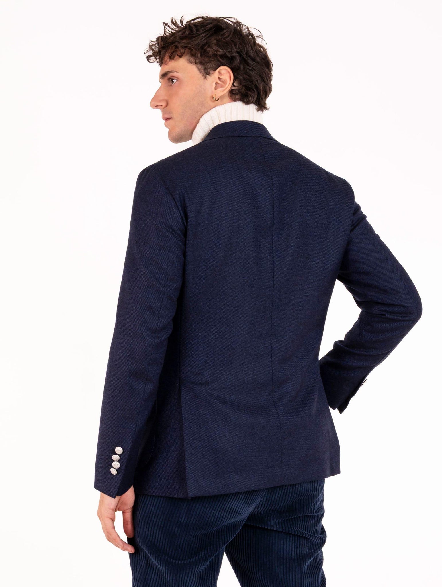 Giacca Monopetto Four Stroke in Lana Vergine Bluette e Blu MADRID2/13135656 Four Stroke