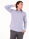Camicia Caliban in Cotone a Righe Bianco e Blu