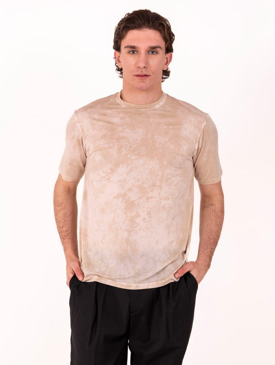 T-Shirt Daniele Fiesoli in Cupro Beige
