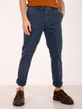 Pantalone Devore Well Fit aus blauer Baumwolle