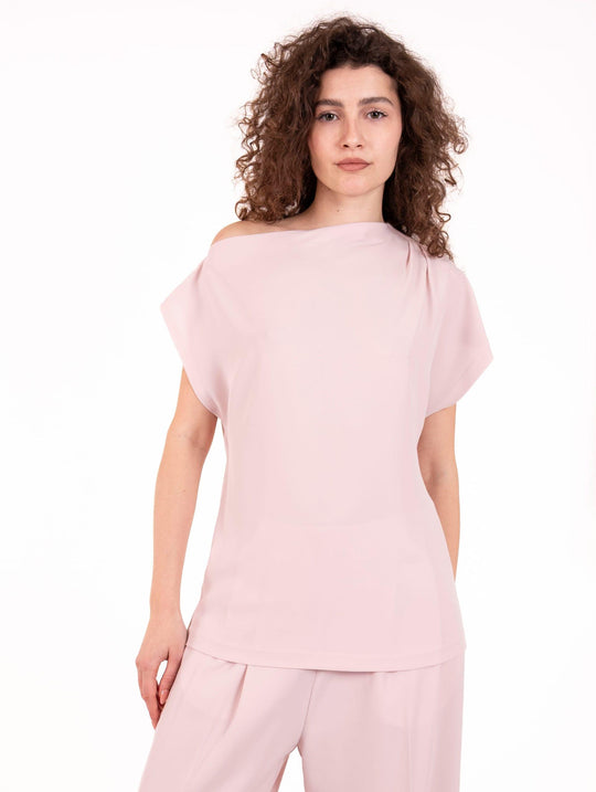Asymmetrische Bluse Meimeij in Quarz