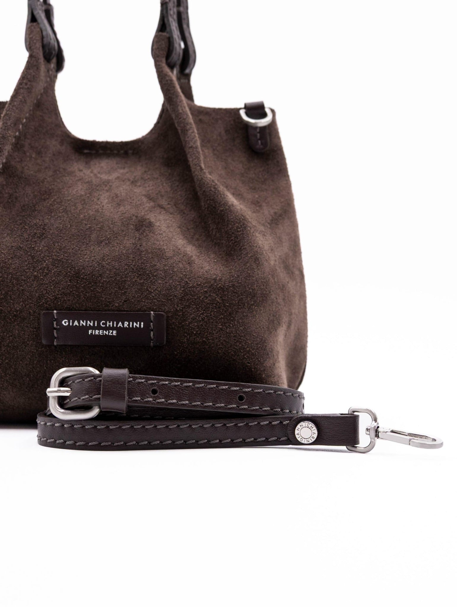 Minibag Dua Gianni Chiarini in Suede Moka BS9778CM-PL974 Gianni Chiarini