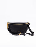 Brooke Gianni Chiarini Belt Bag in Black Hammered Leather