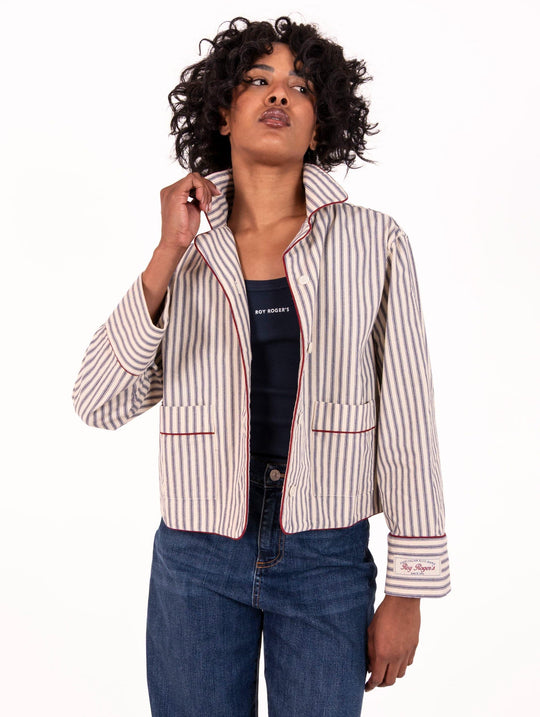 Camicia Pajama Roy Roger's in Cotone Ecrù