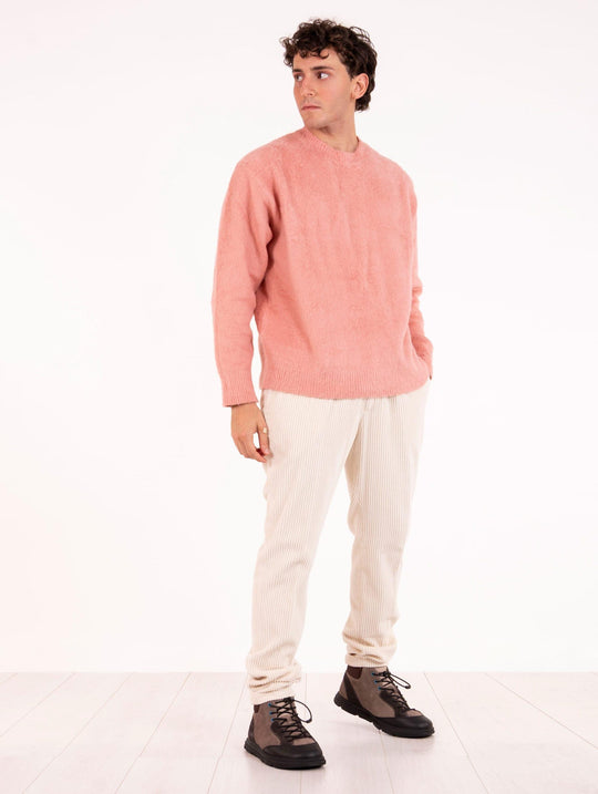 Roberto Collina Sweater in Pink Cotton Blend