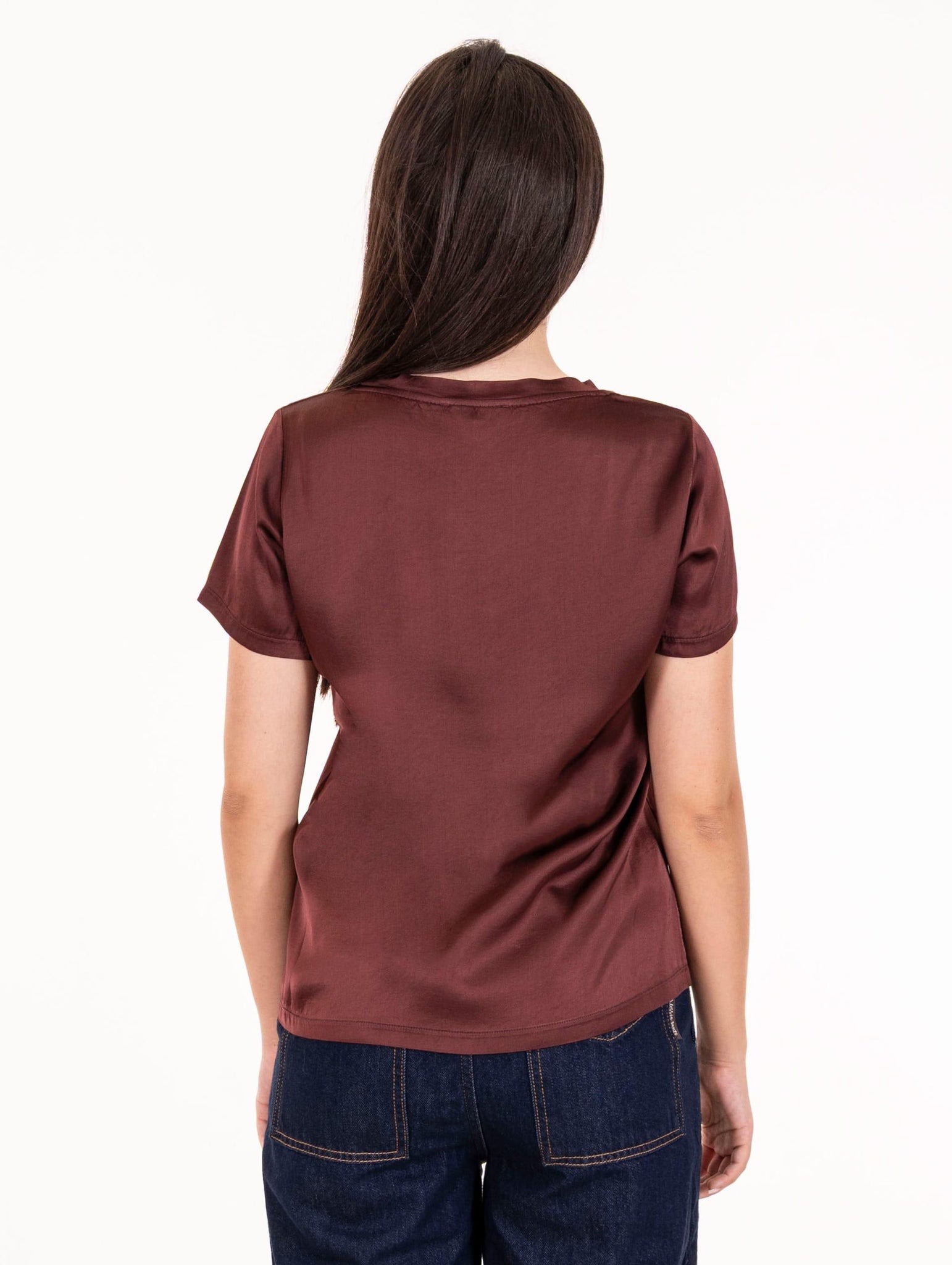 T-shirt Daniele Fiesoli in Viscosa Stretch Vino 326708 Daniele Fiesoli