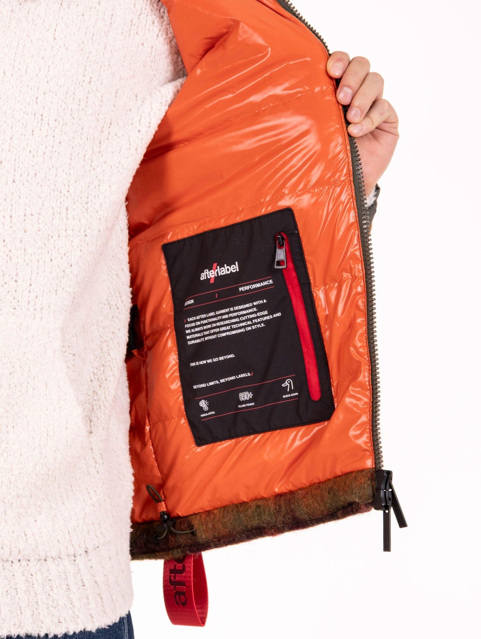 Piumino After Label Stanley Biametrico con Cappuccio Militare, Arancio, Bordeaux STANLEYL109850 After Label