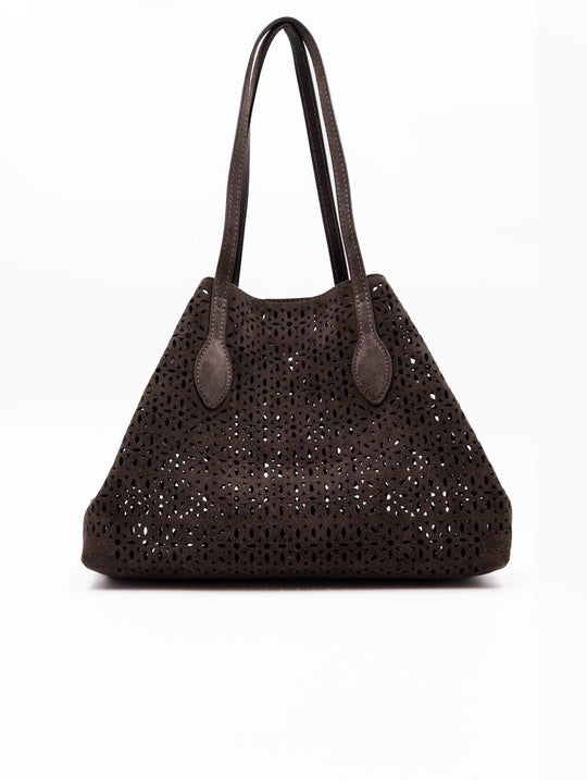 Tasche Mashup Gianni Chiarini aus Wildleder Mokka