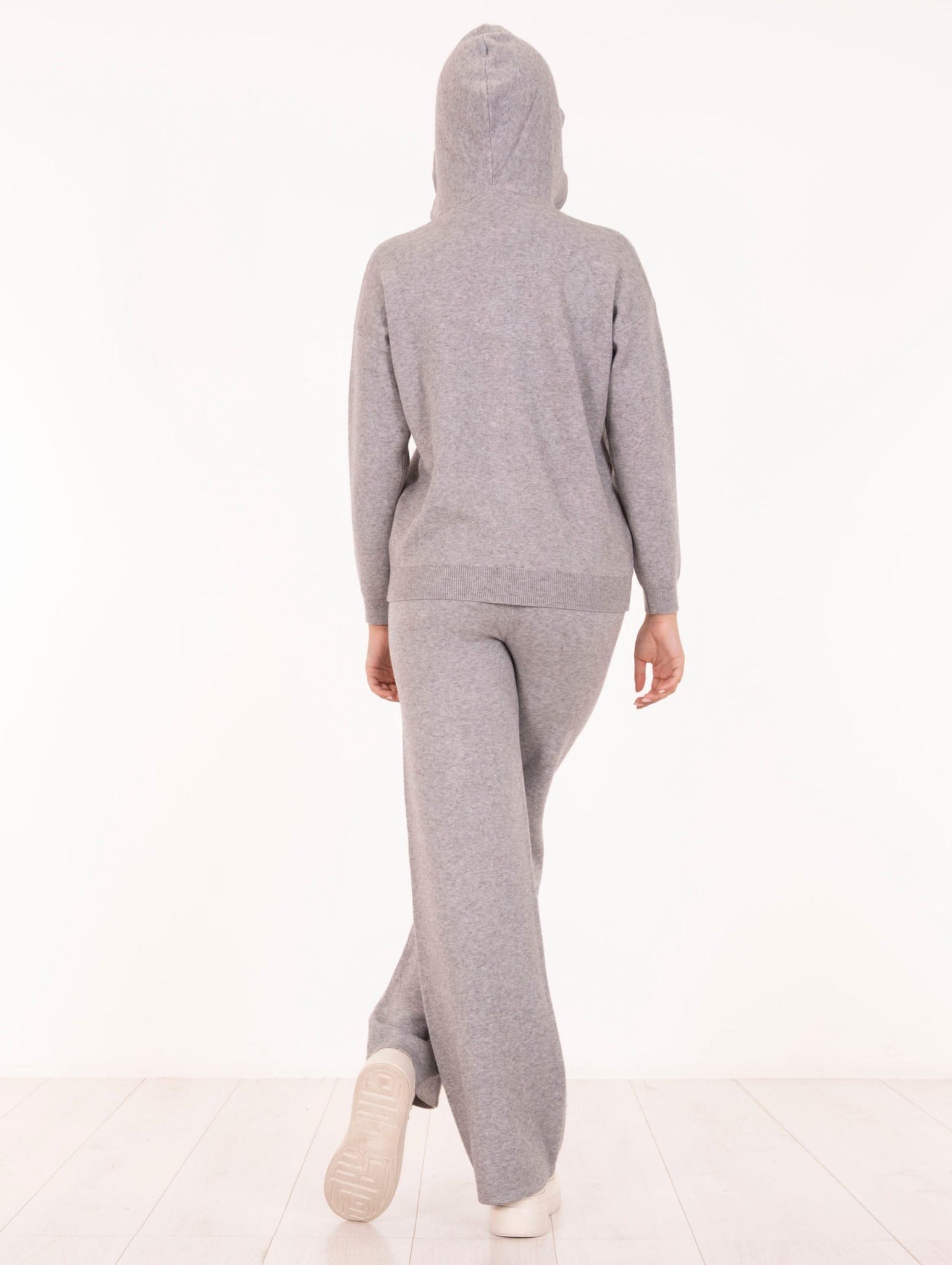 Completo White Wise Felpa e Pantalone in Viscosa Grigio WW20009_C23 White Wise