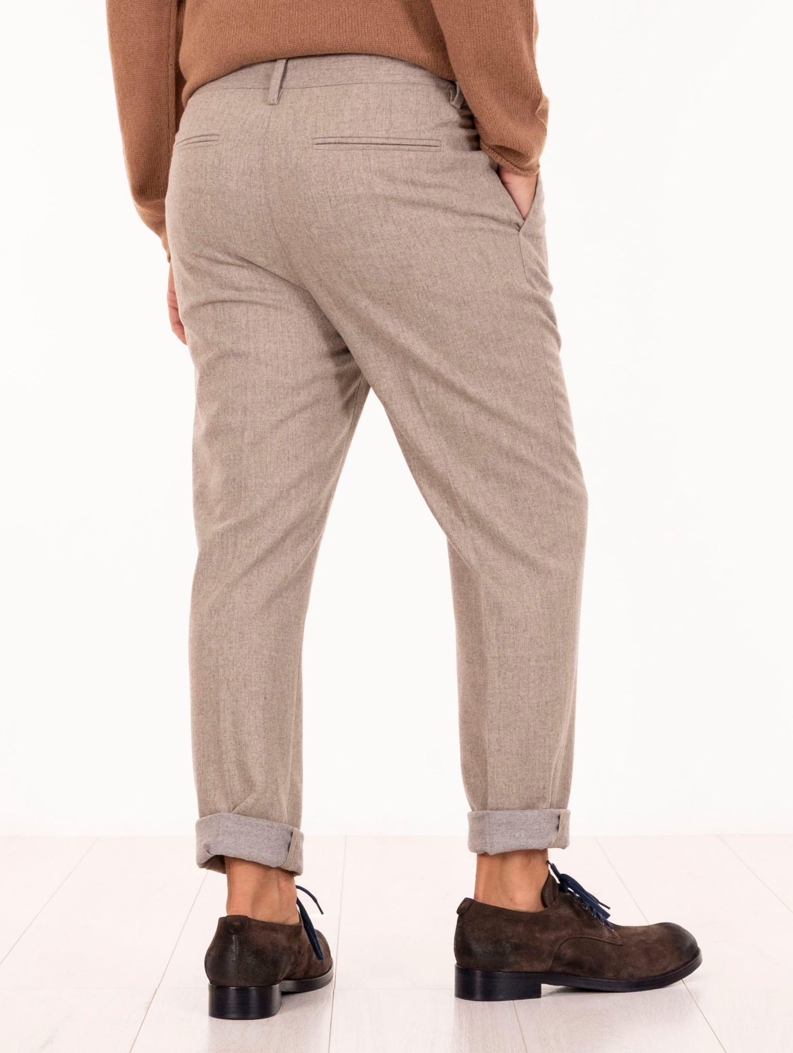 Pantalone Devorè in Misto Lana Corda Melange DVR47C-W21080518 Devore