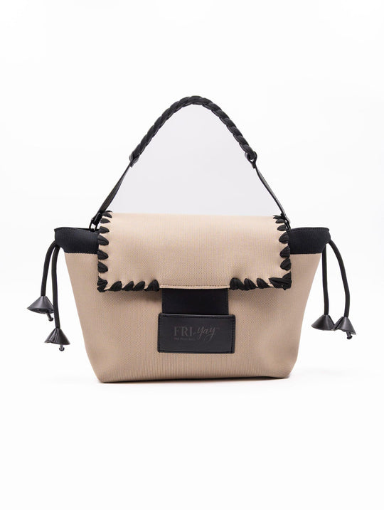 Borsa Silvia Fri-Yay in Maglia Beige e Nero