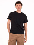 T-Shirt Devore in Cotone, Lana e Seta Nero