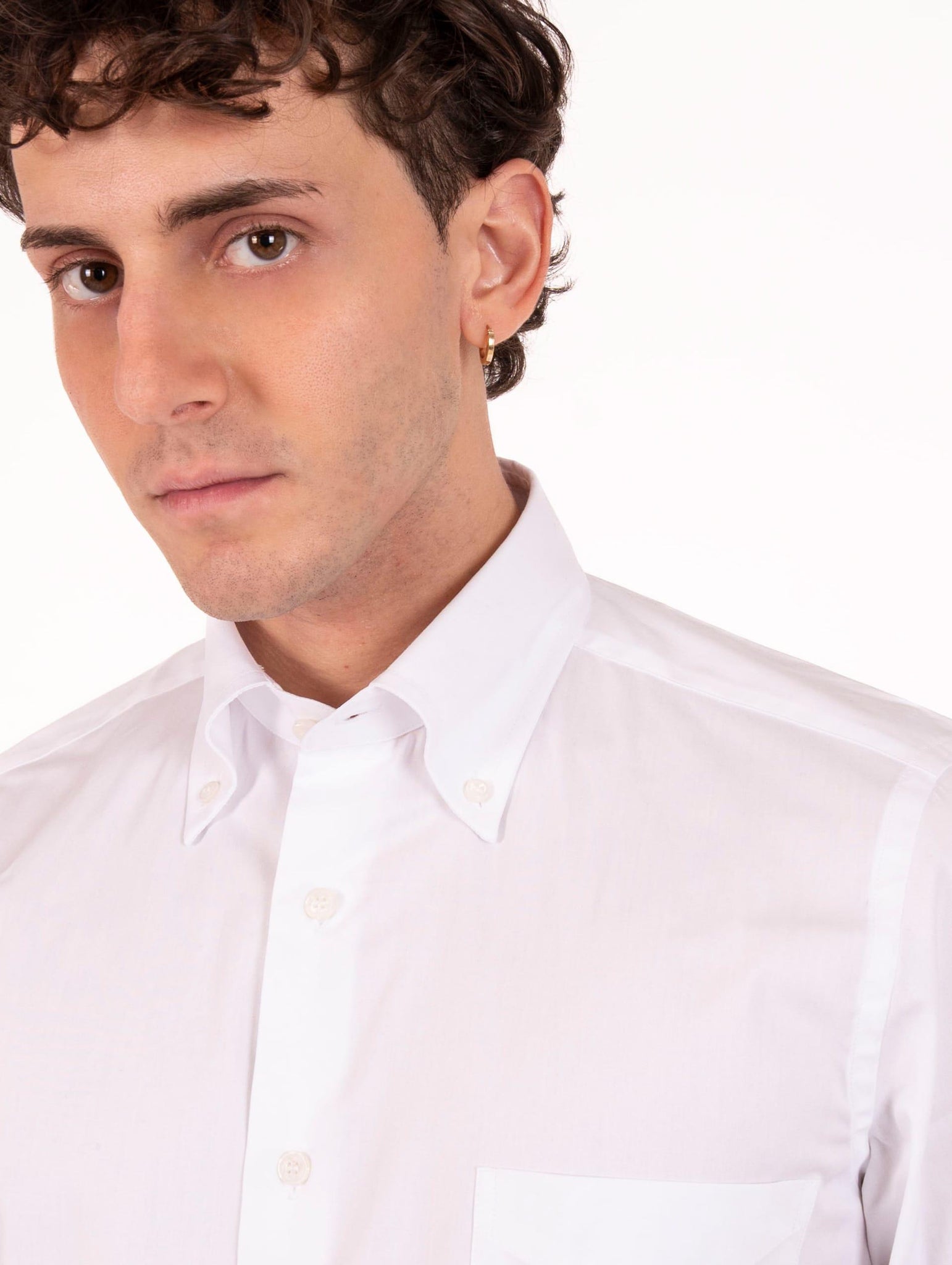 Camicia Regular Orian Botton Down in Cotone Bianca N35702UP3110 Orian