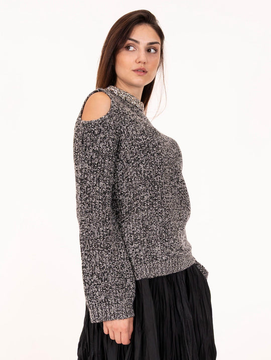 Pull Strass Circus Hotel in Cachemire Melange Nero