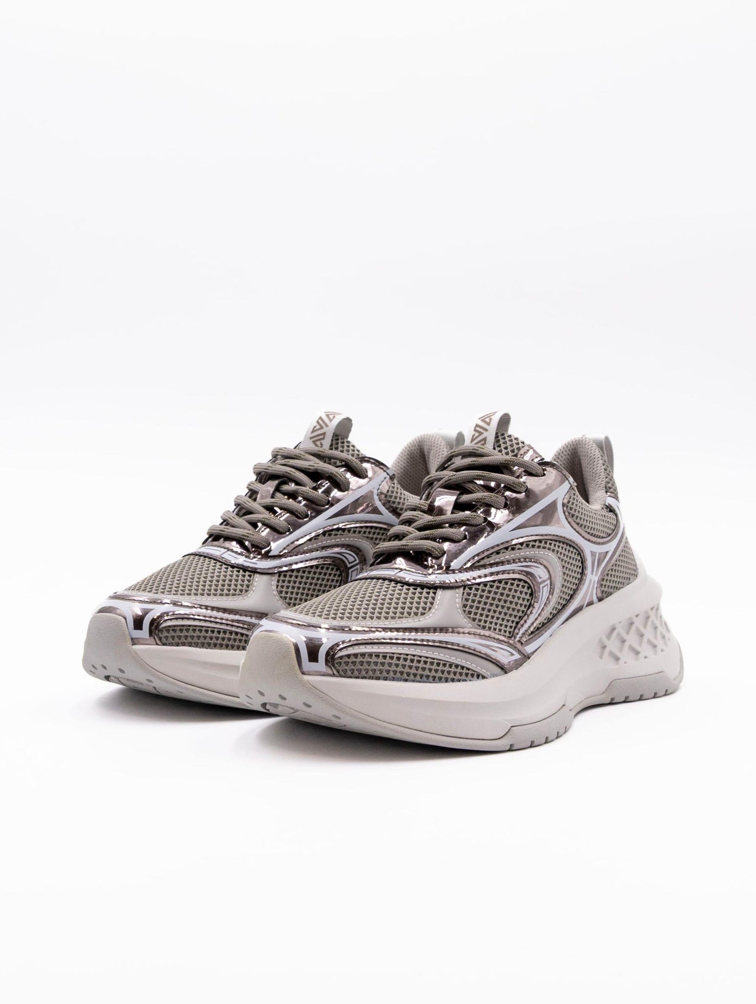 Sneakers Emanuelle Vee Peltro e Grigio 452P-504-10-T16PEWTERDKGREY Emanuelle Vee