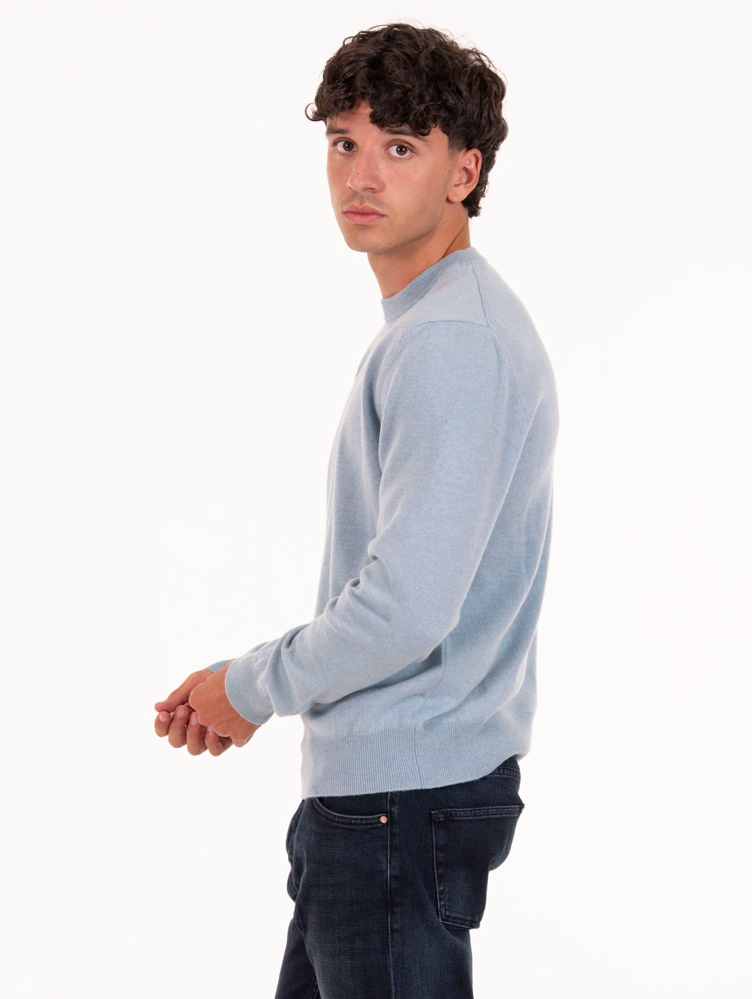 Girocollo Daniele Fiesoli in Cashmere Azzurro Genista 336005 Daniele Fiesoli