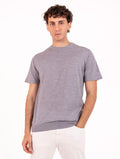 Four Stroke T-Shirt aus extrafeiner Merinowolle in Stein