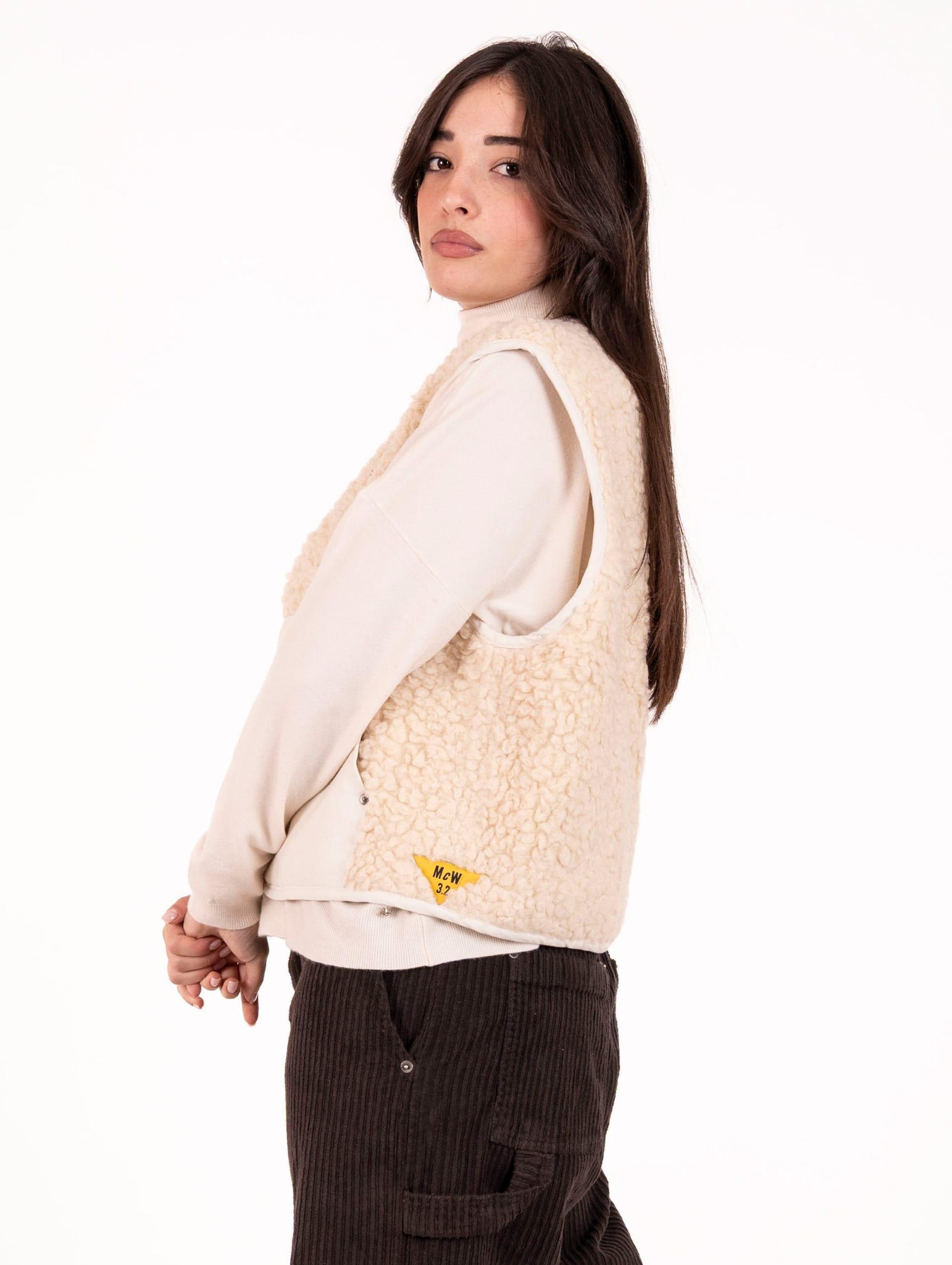 Gilet Maison Crazy Worker Teddy Panna MORW12UGIL00W3791 MCW 3.2