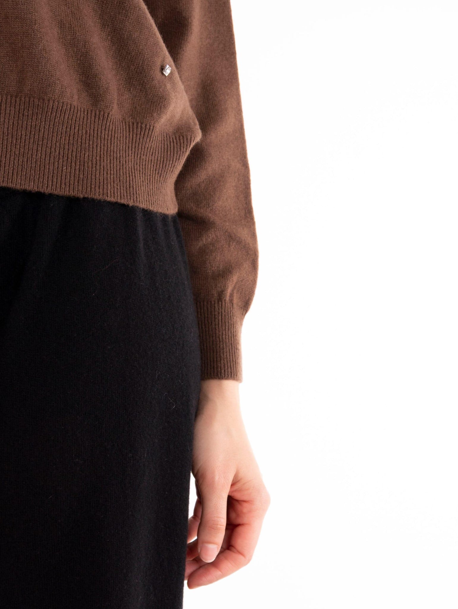 Pull Girocollo White Wise in Cachemire Testa di Moro WW2014240 White Wise