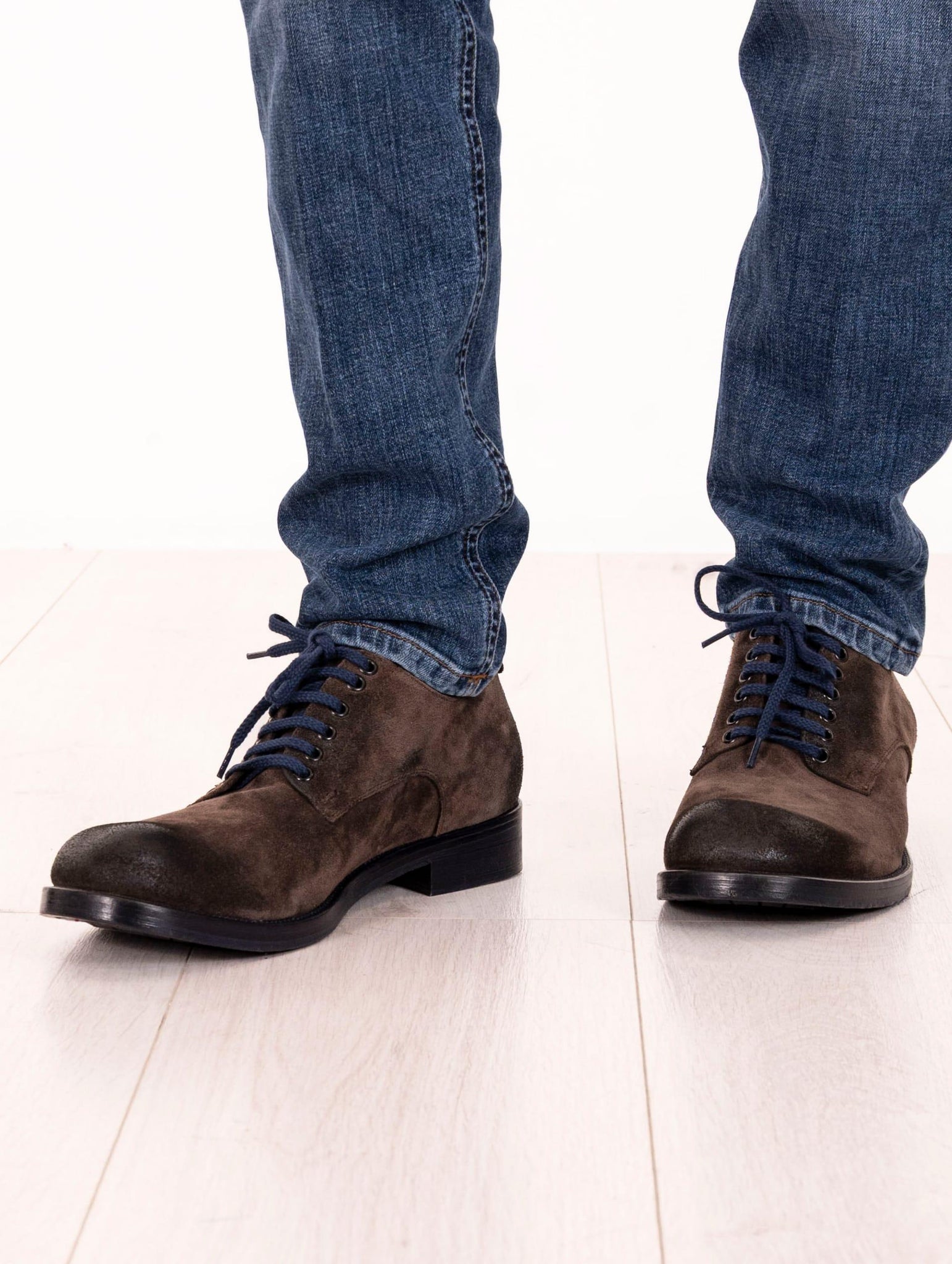 Derby Four Stroke in Suede Testa Di Moro COLLIN18 Four Stroke