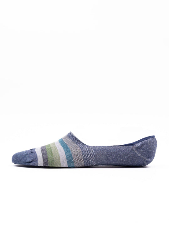 Fantasmini Marcoliani Invisible Touch in Cotone a Righe Denim, Verde e Grigio