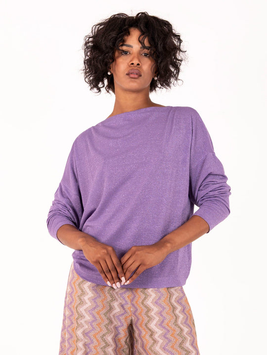 T-shirt Lisabel Be Limousine Lurex Lilla