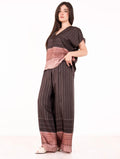 Pantalone Alysi in Seta Fantasia Choco
