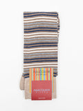 Marcoliani Milano Socken Full Color aus cappuccinofarbenem Micro-Streifen-Baumwolle