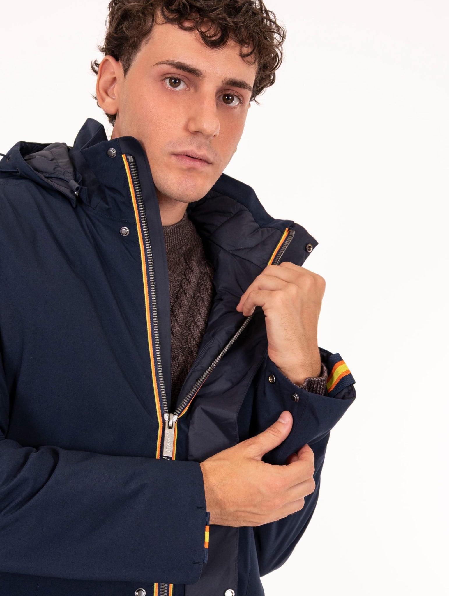 Giubbotto Tomal K-Way in Tessuto Tecnico Blu K7136IWAR0 K-Way