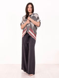 Giacca Kimono Alessia Santi in Cotone Jacquard Sabbia