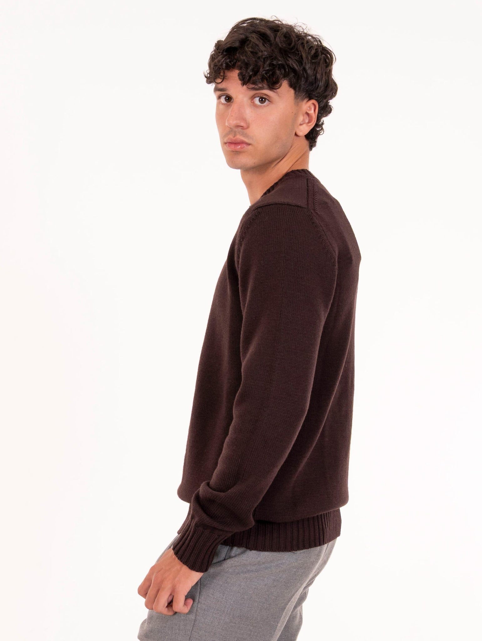 Girocollo Alpha Studio in Lana Merinos Testa di Moro AU-3030C1019 Alpha Studio