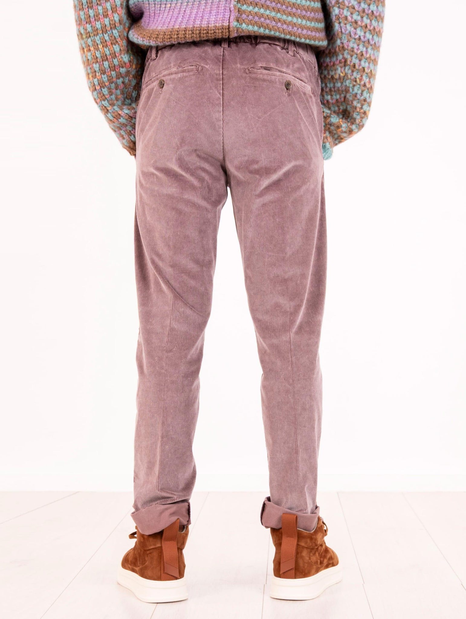 Pantalone Myths in Velluto a Coste Prugna 25WM12L14-FR19 Myths