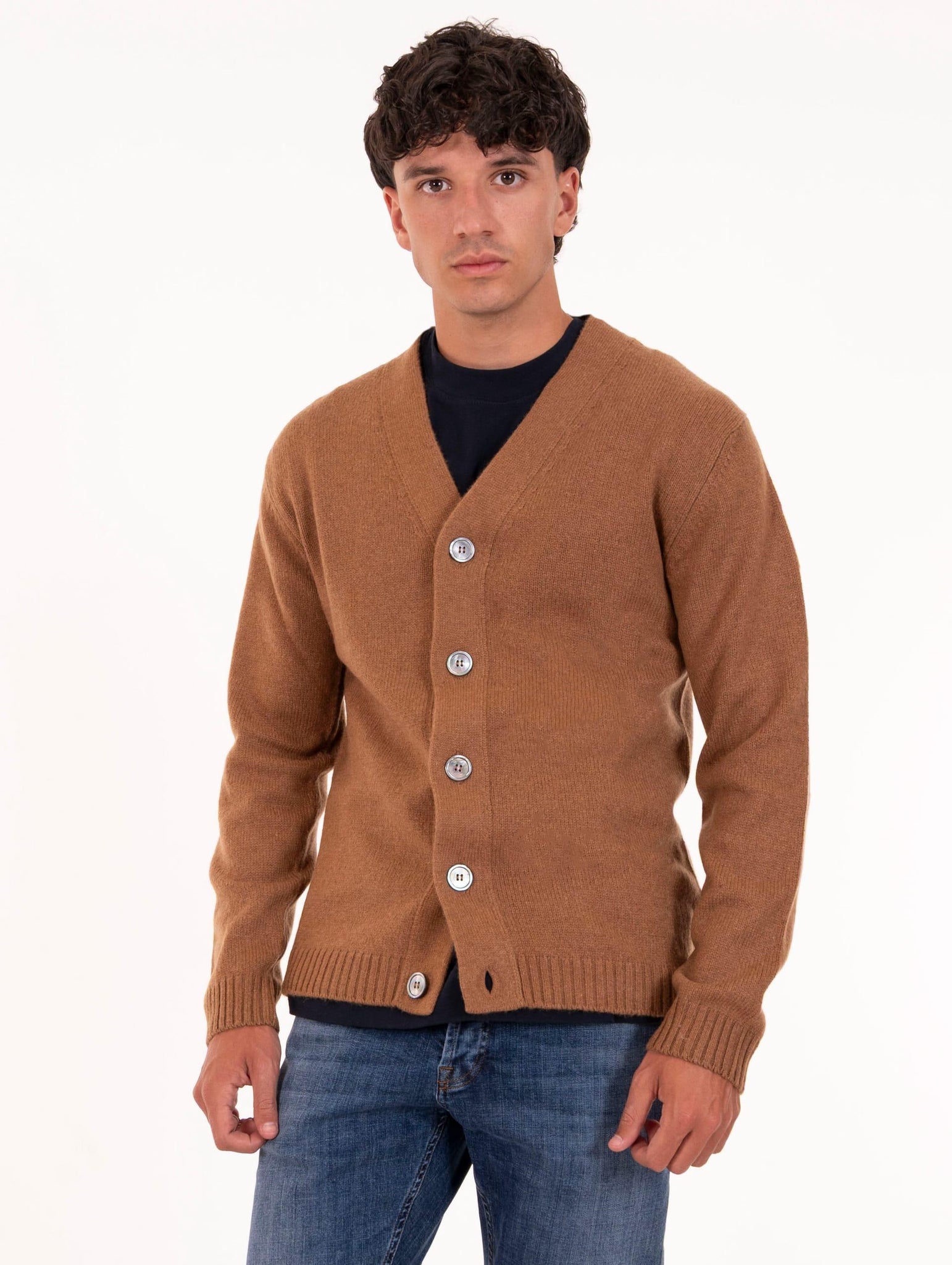 Cardigan Daniele Fiesoli in Eco Cashmere Rhum 301734 Daniele Fiesoli