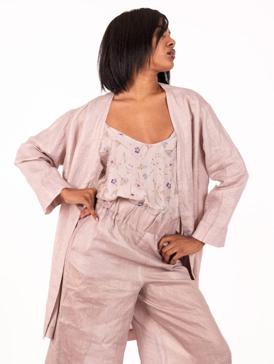 Spolverino Alessia Santi in Lino Cipria