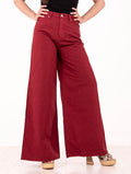 Kaori Roy Roger's Pants in Cotton and Linen Cranberry
