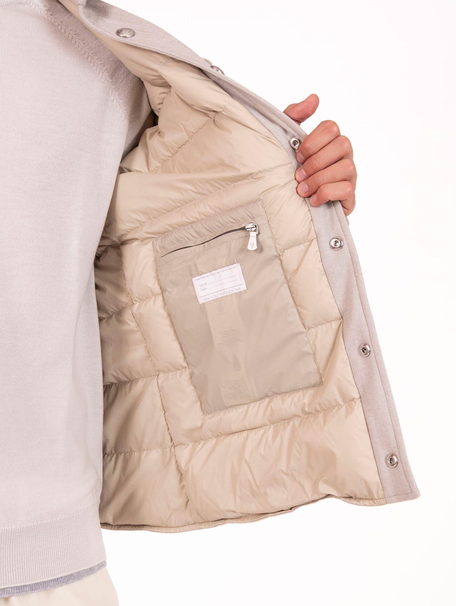 Giubbino Elleventy Milano in Seta e Cashmere Ghiaccio L75GBTI30TES0H09807 Eleventy Milano