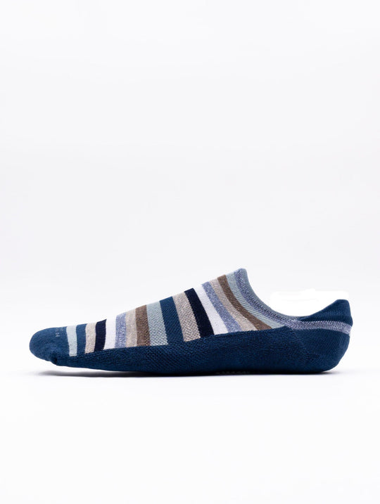 Marcoliani Invisible Sneaker Füßlinge aus Baumwolle mit mehrfarbigen Streifen