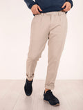 Devorè Pants in Almond Cotton Piquet