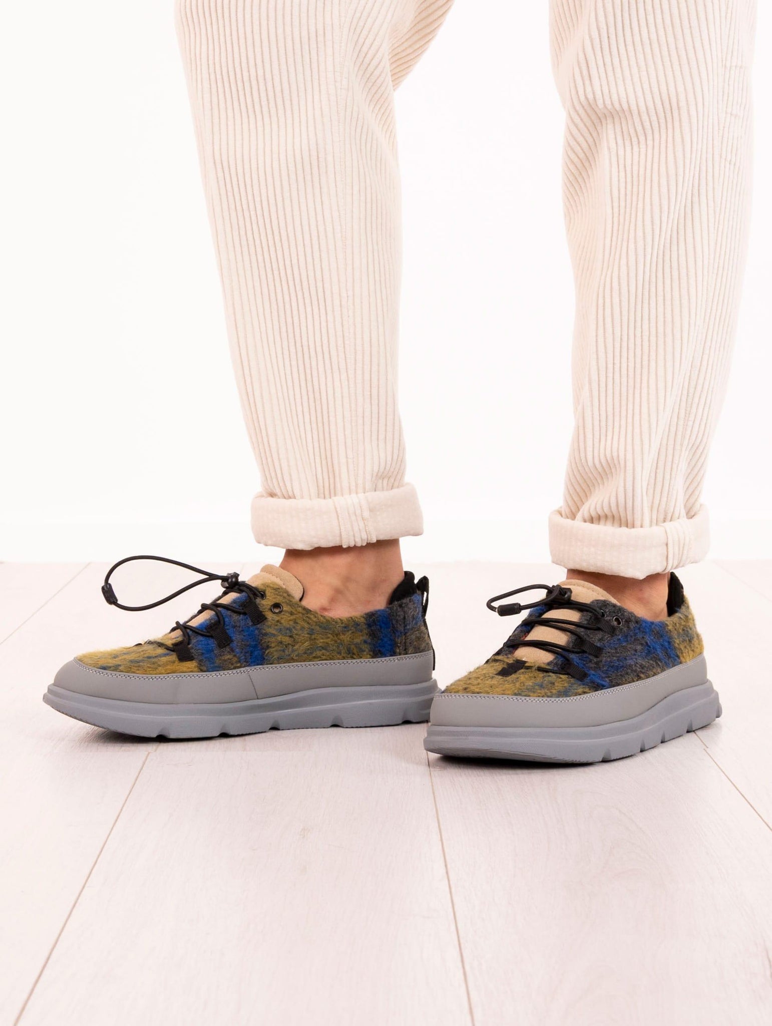 Sneakers CNR Tessuto Blu e Giallo EASYCLIPFABRICCHECK CNR