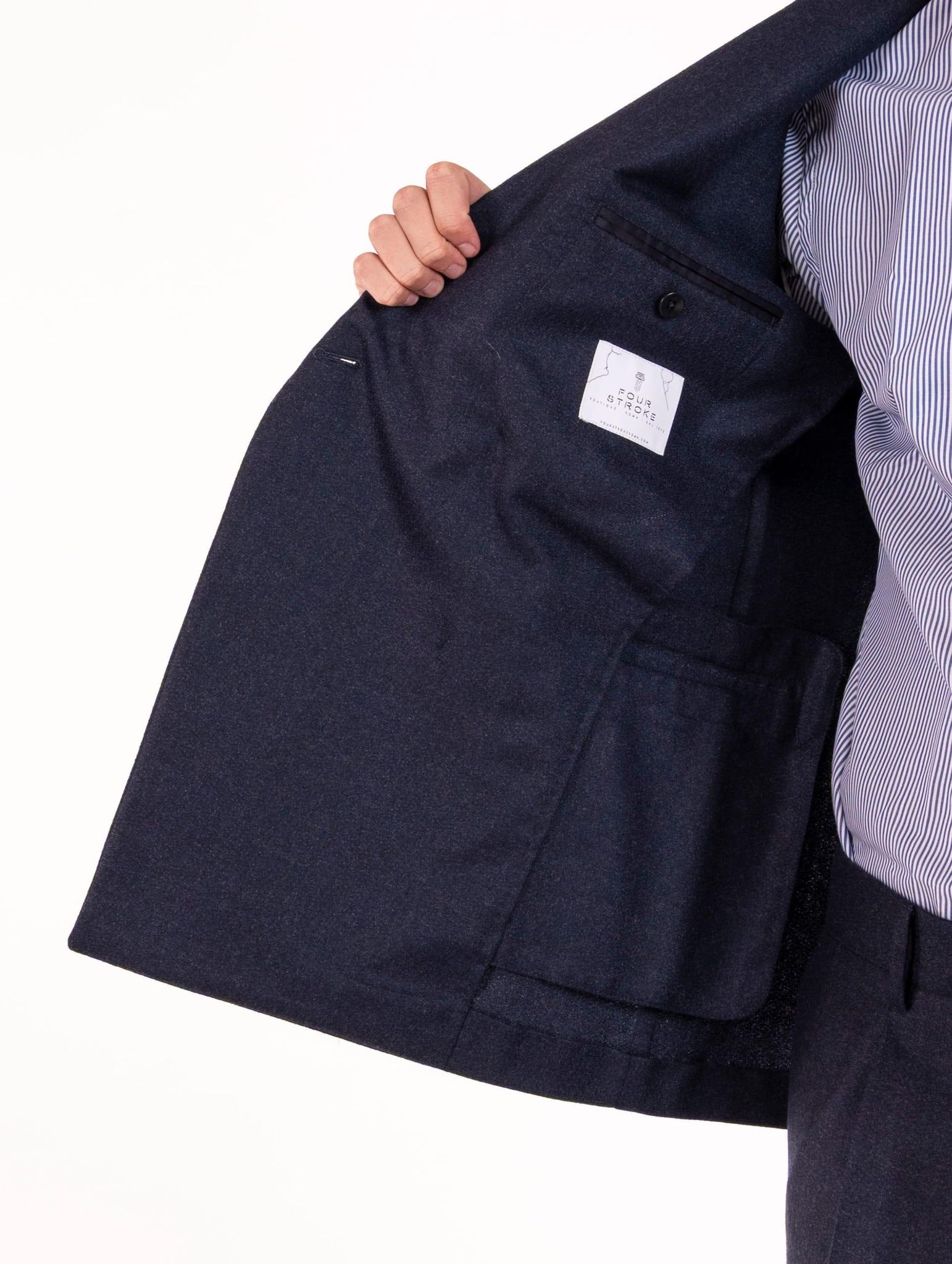 Abito Sartoriale Doppiopetto Four Stroke in Lana Vergine Navy APARIGI1/13105860 Four Stroke