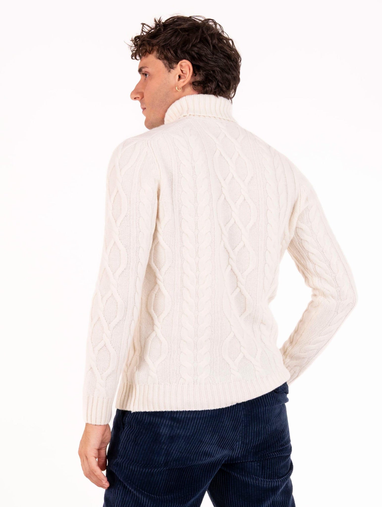 Dolcevita Luigi Gentile in Lana e Cashmere Bianco LG1242-C01 Luigi Gentile
