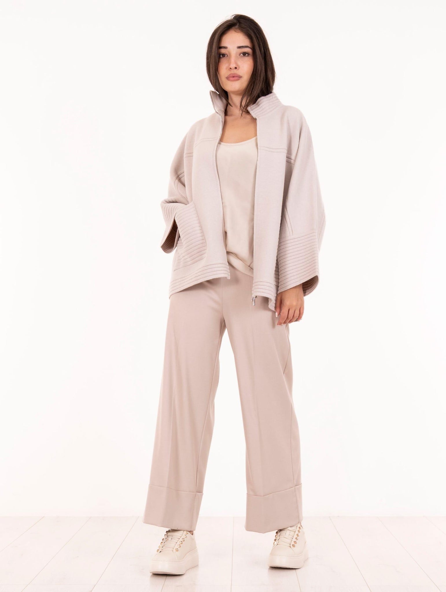 Cappa D.Exterior in Lana Cachemire Double Gesso 611317GESS D.EXTERIOR