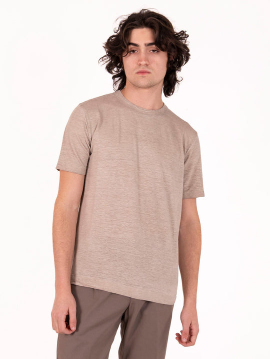 T-Shirt Daniele Fiesoli in Lino Fango