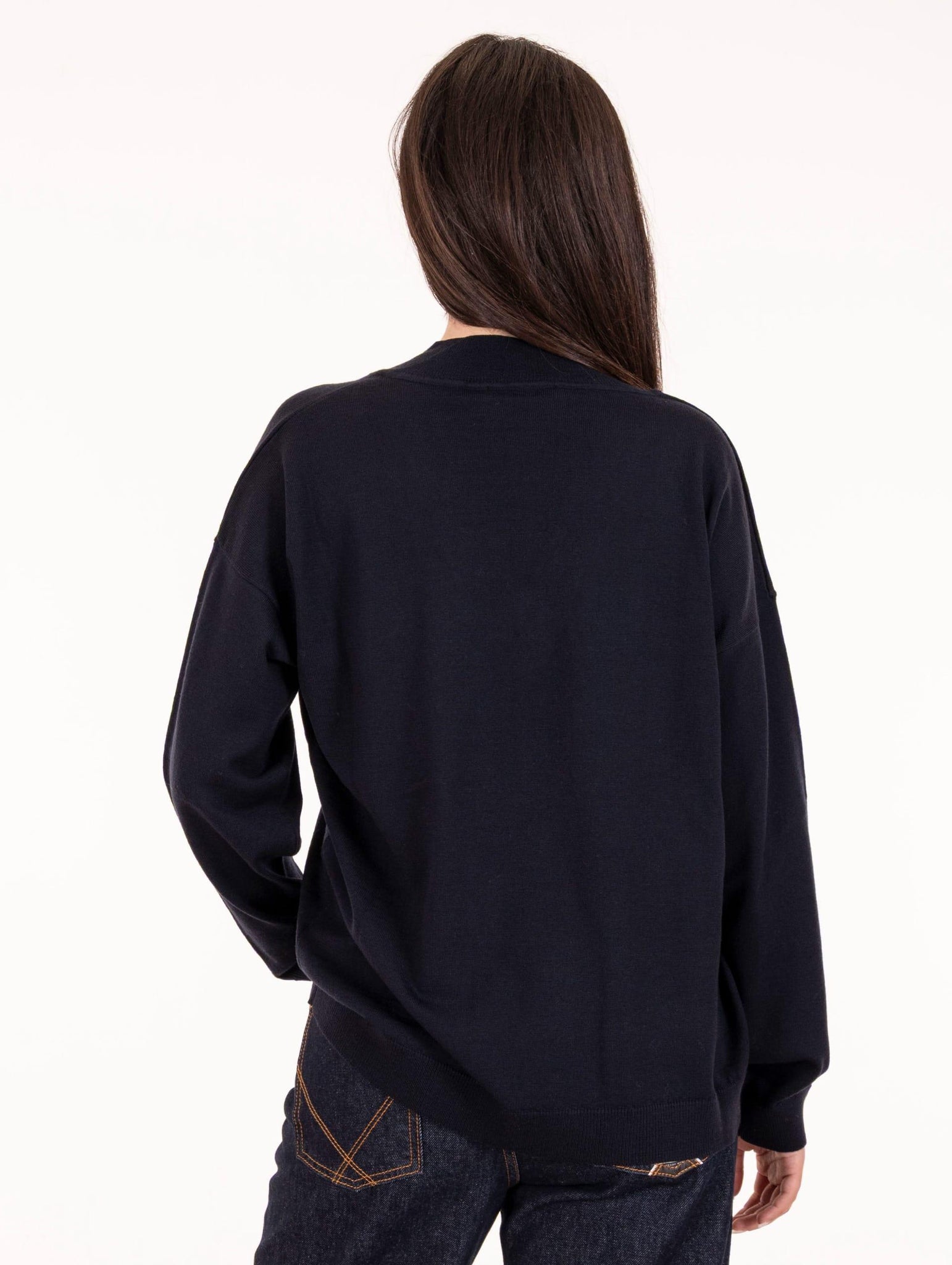 Maglia V Alpha Studio in Pura Lana Blu Notte AD-4003A2001 Alpha Studio