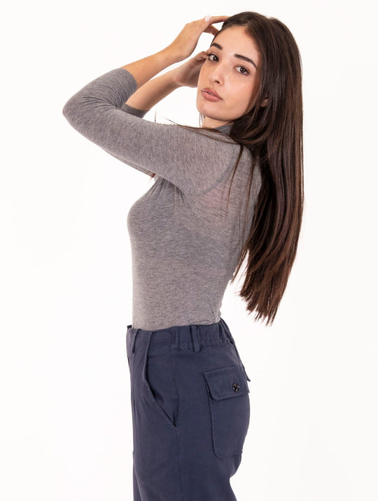 Alessia Santi Shirt aus grauem Jersey